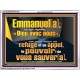 Emmanuel[a], ce qui signifie «Dieu avec nous». le pouvoir |de vous sauver[a]. Art mural avec grand cadre en acrylique et écritures (GWFREAMBASSADOR12638) 