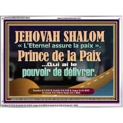 JEHOVAH SHALOM Prince de la Paix Image biblique unique (GWFREAMBASSADOR12642) "48X32"