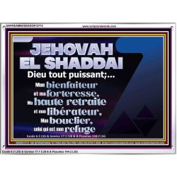 JEHOVAH  EL SHADDAI Dieu tout puissant;...Mon bienfaiteur et mon libérateur. Chambre d'enfants (GWFREAMBASSADOR12772) "48X32"