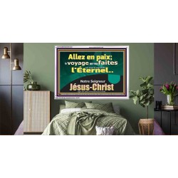 Allez en paix; le voyage que vous faites est sous le regard de l'Éternel. Cadre acrylique versets bibliques pour la maison en ligne (GWFREAMBASSADOR12801) 