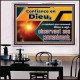 Confiance en Dieu,..observent ses commandements. Cadre acrylique pour chambre d'enfant (GWFREAMBASSADOR11726) 