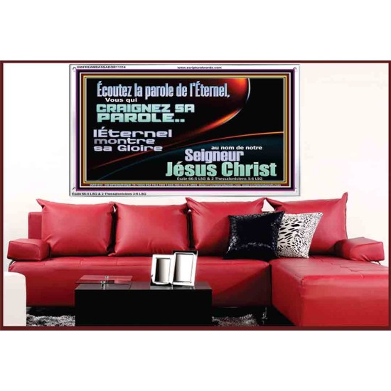 L'Éternel montre sa Gloire au nom de notre Seigneur Jésus Christ. Cadre acrylique scriptural unique (GWFREAMBASSADOR11314) 