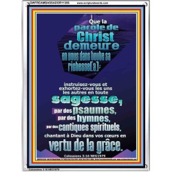 Que la parole de Christ demeure en vous dans toute sa richesse[a];  Cadre acrylique Power Bible unique (GWFREAMBASSADOR11356) 