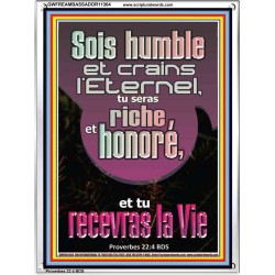 Sois humble et crains l'Eternel, Cadre acrylique scriptural unique (GWFREAMBASSADOR11364) 