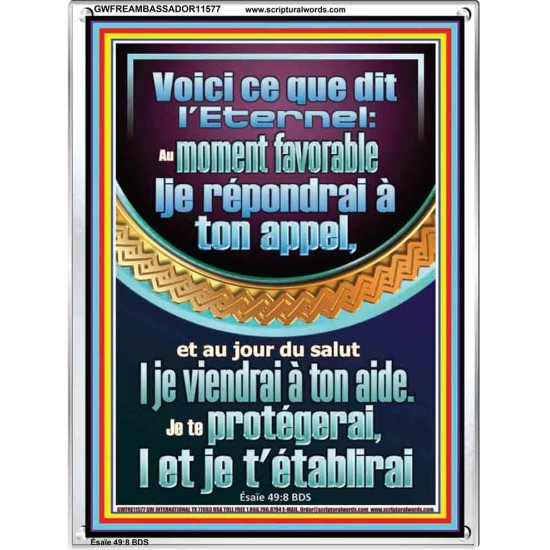 Je te protégerai,|et je t'établirai
  Cadre Acrylique Art & Décoration (GWFREAMBASSADOR11577) 