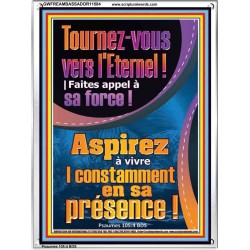 Tournez-vous vers l'Eternel?! |Faites appel à sa force?! Versets bibliques à cadre acrylique personnalisé (GWFREAMBASSADOR11584) 