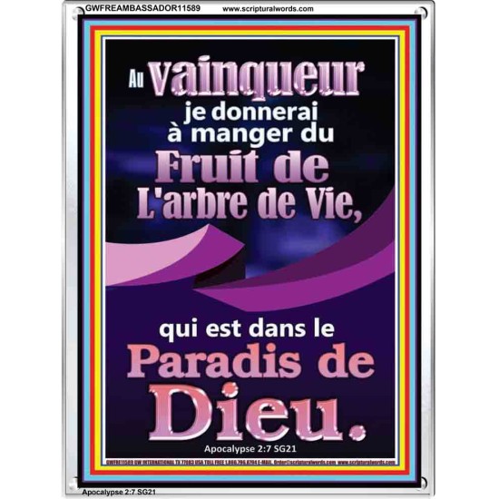 Fruit de L'arbre de Vie, qui est dans Affiche; Cadre en acrylique avec versets bibliques inspirants (GWFREAMBASSADOR11589) 