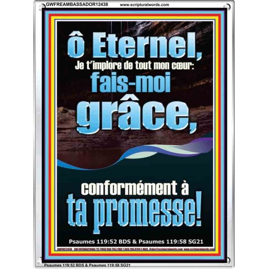 Eternel, Je t'implore de tout mon cœur: fais-moi grâce, conformément à ta promesse! Chambre d'enfants (GWFREAMBASSADOR12438) 