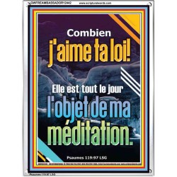Combien j'aime ta loi! ma méditation toute la journée Cadre acrylique Power Bible unique (GWFREAMBASSADOR12442) 