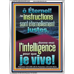 Éternel!..Tes instructions sont éternellement justes, donne-moi l'intelligence pour que je vive! Cadre acrylique d'art mural inspirant ultime (GWFREAMBASSADOR12449) 