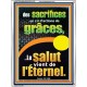 des sacrifices un cri d'actions de grâces, Cadre acrylique avec versets bibliques pour la maison en ligne (GWFREAMBASSADOR12478) 