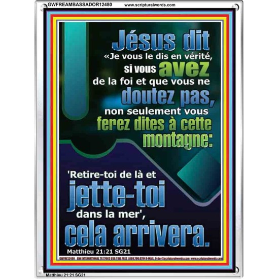 si vous avez de la foi et que vous ne doutez pas Art mural versets bibliques (GWFREAMBASSADOR12480) 