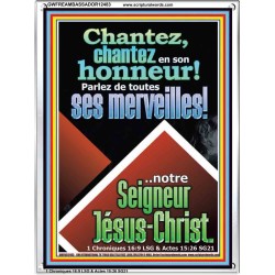 Parlez de toutes ses merveilles!..notre Seigneur Jésus-Christ. Art mural verset biblique (GWFREAMBASSADOR12483) 