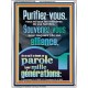 Purifiez-vous, vous et tous les membres de vos familles,  Cadre acrylique de décoration murale chrétienne (GWFREAMBASSADOR12489) 