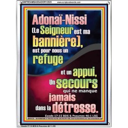 Le Seigneur est pour nous Un secours qui ne manque jamais dans la détresse. Cadre acrylique versets bibliques pour la maison en ligne (GWFREAMBASSADOR12525) "32X48"