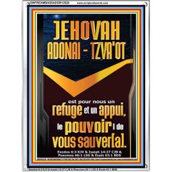 JEHOVAH ADONAI  TZVA'OT Image unique de la Bible sur le pouvoir (GWFREAMBASSADOR12528) "32X48"