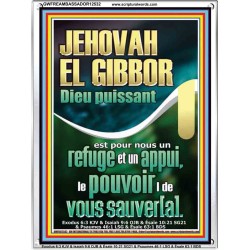 JEHOVAH EL GIBBOR Dieu puissant Impressions sur cadre en acrylique (GWFREAMBASSADOR12532) "32X48"