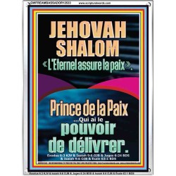 JEHOVAH SHALOM « L'Eternel assure la paix » Versets bibliques en cadre acrylique en ligne (GWFREAMBASSADOR12533) 