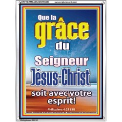 Que la grâce du Seigneur Jésus-Christ soit avec votre esprit! Cadre acrylique d'église (GWFREAMBASSADOR9654b) 