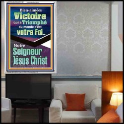 Victoire qui a Triomphé du monde, Jésus Christ.  Cadeau de cadre acrylique d'image de versets bibliques (GWFREAMBASSADOR11592) 