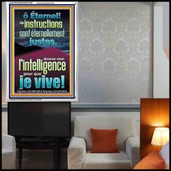 Éternel!..Tes instructions sont éternellement justes, donne-moi l'intelligence pour que je vive! Cadre acrylique d'art mural inspirant ultime (GWFREAMBASSADOR12449) "32X48"