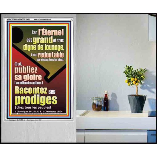 Racontez ses prodiges |chez tous les peuples! Cadre acrylique versets bibliques (GWFREAMBASSADOR12491) 