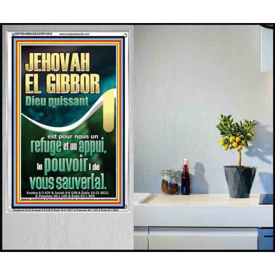 JEHOVAH EL GIBBOR Dieu puissant Impressions sur cadre en acrylique (GWFREAMBASSADOR12532) 