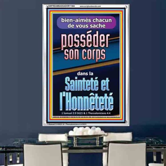 sache posséder son corps dans la Sainteté et l'Honnêteté Cadre acrylique puissance ultime (GWFREAMBASSADOR11384) 