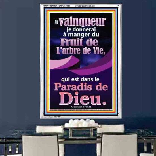 Fruit de L'arbre de Vie, qui est dans Affiche; Cadre en acrylique avec versets bibliques inspirants (GWFREAMBASSADOR11589) 