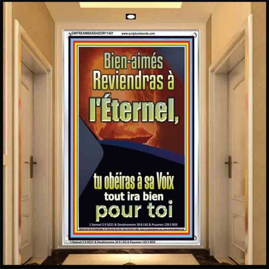 Retournez au Seigneur et obéissez à sa voix Cadre acrylique pour la maison en ligne (GWFREAMBASSADOR11451) 