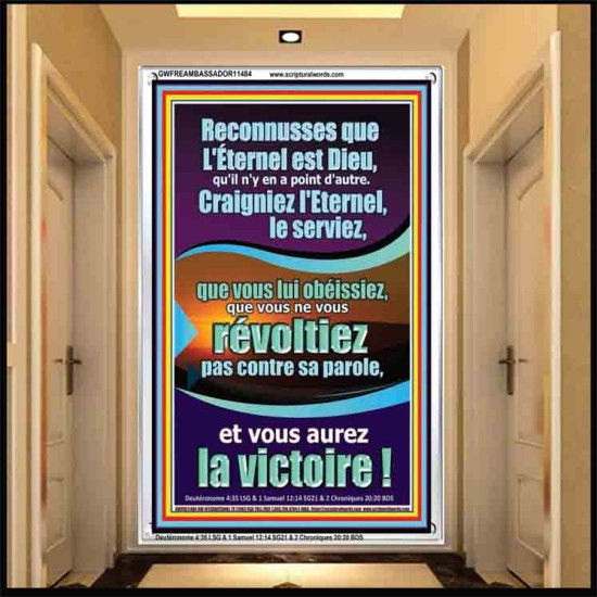 Craigniez l'Eternel, le serviez, que vous lui obéissiez, Cadre en acrylique pour décoration murale et artistique. (GWFREAMBASSADOR11484) 