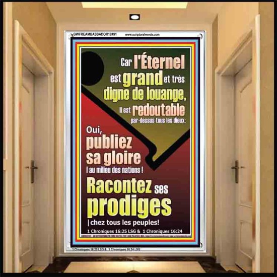 Racontez ses prodiges |chez tous les peuples! Cadre acrylique versets bibliques (GWFREAMBASSADOR12491) 