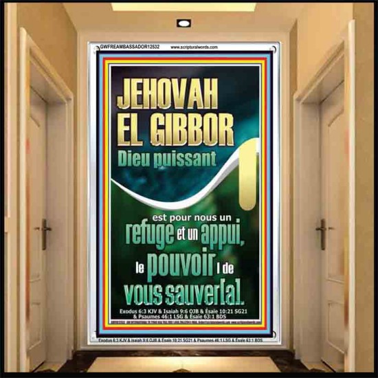 JEHOVAH EL GIBBOR Dieu puissant Impressions sur cadre en acrylique (GWFREAMBASSADOR12532) 