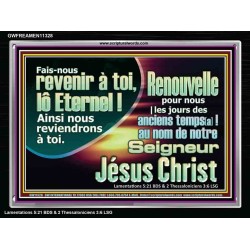 Renouvelle pour nous |les jours des anciens temps[a]! au Nom de Notre Seigneur Jésus Christ.  Cadre acrylique d'église (GWFREAMEN11328) 