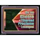 Qu'on donne Gloire à l'Eternel Proclame Ses Louanges! Cadre en acrylique avec versets bibliques inspirants (GWFREAMEN11646) 