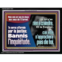 Tu seras affermie par la justice; Cadre acrylique Verset biblique en ligne (GWFREAMEN11654) 