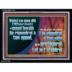 Je te protégerai, |et je t'établirai Cadre acrylique Power Bible unique (GWFREAMEN11704) "33X25"