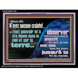 ...observe everything I have commanded you. Oeuvre d'art de décoration (GWFREAMEN12568) "33X25"