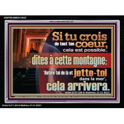 Si tu crois de tout ton coeur. Verset biblique de cadre acrylique personnalisé (GWFREAMEN12622) 