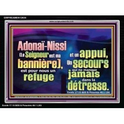 Adonaï-Nissi (Le Seigneur est ma bannière), Versets bibliques imprimables sur cadre acrylique (GWFREAMEN12634) 