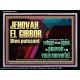 JEHOVAH EL GIBBOR Dieu puissant le pouvoir |de vous sauver[a]. Tableau d'art mural inspirant ultime (GWFREAMEN12641) 