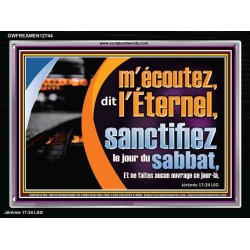 sanctifiez le jour du sabbat, Cadre acrylique d'église (GWFREAMEN12744) 