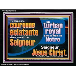 Tu seras une couronne éclatante dans la main de Dieu Cadre acrylique en verre d'art biblique (GWFREAMEN12832) 