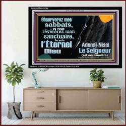 Observerez mes sabbats, et vous révérerez mon sanctuaire. Cadre acrylique chrétien juste vivant (GWFREAMEN11344) 