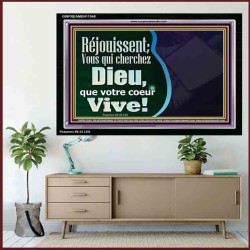 Réjouissent; Vous qui cherchez Dieu, que votre coeur Vive!  Cadre acrylique pour mur du hall d'entrée (GWFREAMEN11548) 