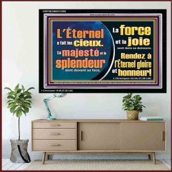 Rendez à l'Éternel gloire et honneur! œuvre d'art biblique à cadre acrylique personnalisé (GWFREAMEN12598) 