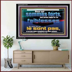 supporter les faiblesses de ceux qui ne le sont pas, Cadeau de cadre acrylique d'image de verset biblique (GWFREAMEN12628) 