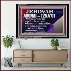 JEHOVAH ADONAI  TZVA'OT....Mon bienfaiteur et mon libérateur. Cadre acrylique d'art mural inspirant ultime (GWFREAMEN12774) "33X25"