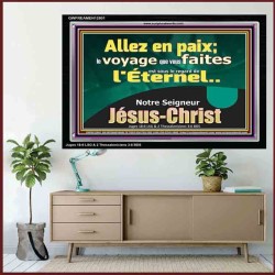 Allez en paix; le voyage que vous faites est sous le regard de l'Éternel. Cadre acrylique versets bibliques pour la maison en ligne (GWFREAMEN12801) "33X25"