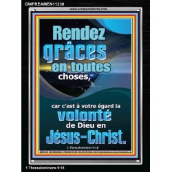 Rendez grâces en toutes choses, Décor d'écriture avec cadre en acrylique (GWFREAMEN11230) 